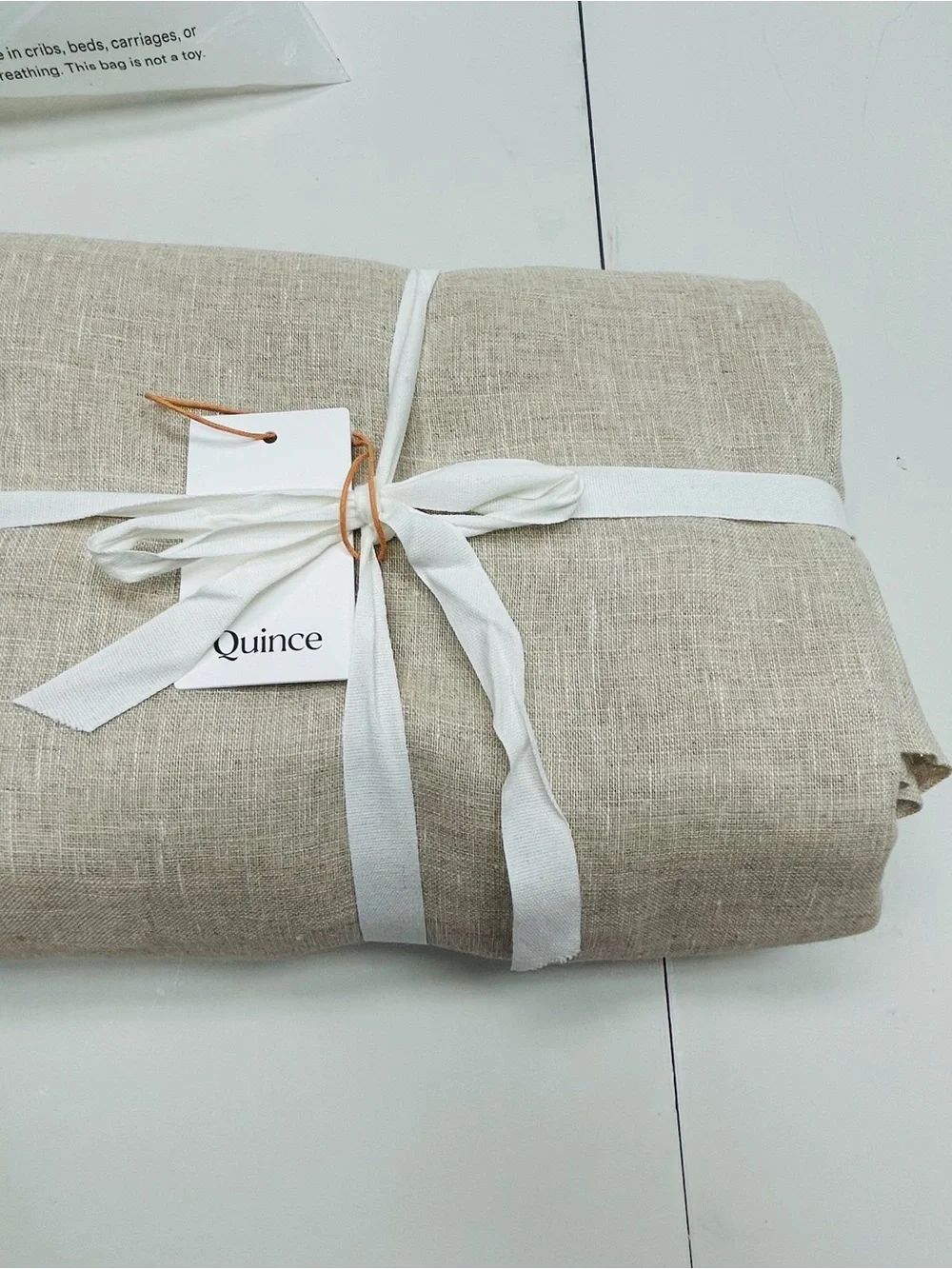 NWT QUINCE Set Of 2 48x84 European Linen Sheer Curtains Flax 9190